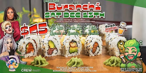 Sushi Drag Brunch \/ All You Can Eat & Drink 12.13.25