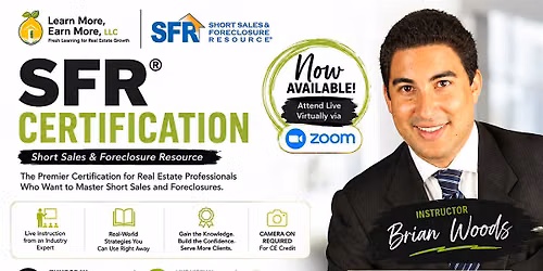 SFR\u00ae Certification | Virtual Attendance (Live via Zoom) | Aug. 6, 2026