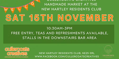 Cullercoats Creatives | POP-UP MARKET  Sat 15th November 2025