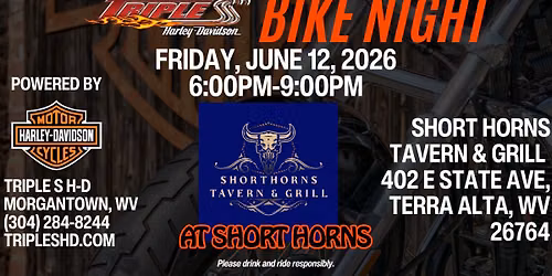 Bike Night @ Short Horns Tavern & Grill 