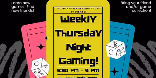 Weekly Thursday Night Gaming FREE FOR ALL!