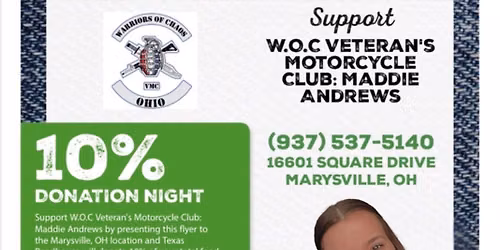 Support for dinner for Maddie