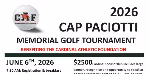 CAP PACIOTTI Memorial Golf Tournament - Hall of Fame Inductee - John Schmidt