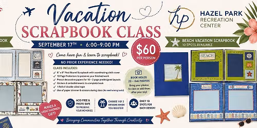 Vacation Scrapbook Class