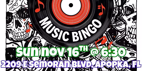 Rock & Roll Music Bingo @ Hurricane Grill & Wings Apopka