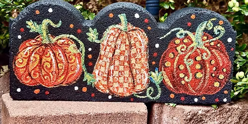Whimsical Pumpkins Brick Painting at Snowpack Taproom & Pizzeria!
