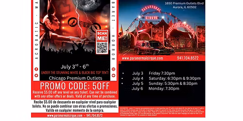 Paranormal Cirque Inferno at White Oaks Mall