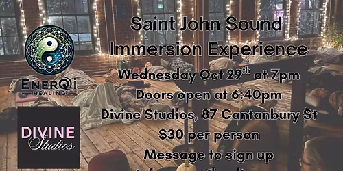 EnerQi Healing Sound Immersion - Saint John