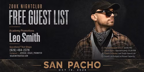 SAN PACHO at Zouk Nightclub