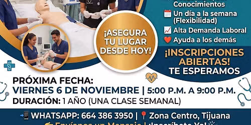 Curso de capacitaci\u00f3n de "Auxiliar de Enfermer\u00eda"