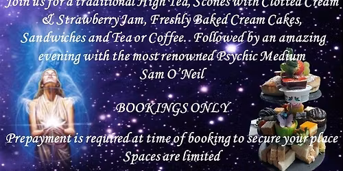 PSYCHIC HIGH TEA WITH SAM O'NEIL