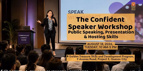 The Confident Speaker Workshop: Public Speaking, Presentation & Hosting Skills