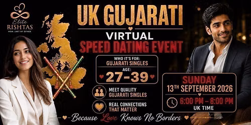 Online Speed Dating | For UK Gujarati Singles (Ages 27 - 39)