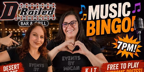 Music Bingo at D'Railed Bar (Desert Rose & T Host)