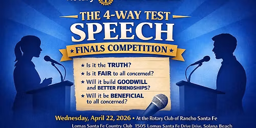 The 4-Way Test Speech Finals Competition