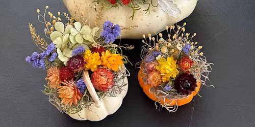 Dried Flower Pumpkin Trio Workshop