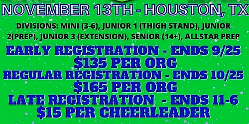9th Annual Youth Cheer Extravaganza "Battle of I-45"