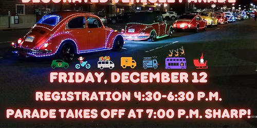 Dashing through Downtown Decorated Vehicle Parade