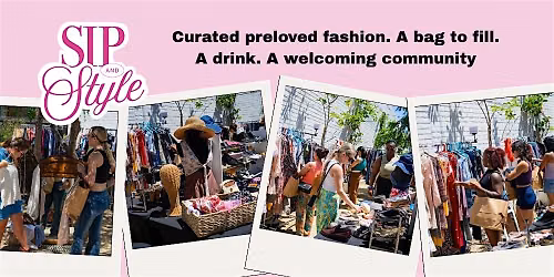 Sip and Style - fill a bag with curated preloved fashion + a drink