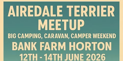 Big Airedale Terrier, Camping, Caravan, Camper Weekend