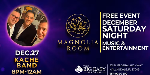 FREE EVENT- KACHE BAND - SATURDAY!