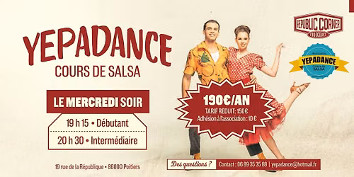 RENTRÉE Yepadance : cours de SALSA au Republic Corner