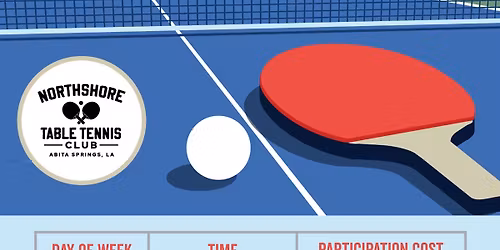 Kids Table Tennis Training (Ages 8\u201316) at Abita Recreation Center on Saturday May 30, 2026 