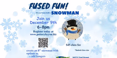 Fused Fun! Snowman at Pottery By You!