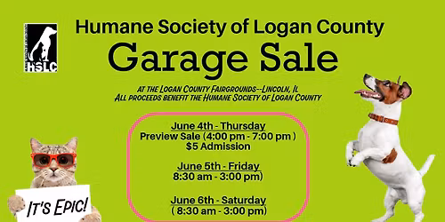 Humane Society of Logan County EPIC Garage Sale