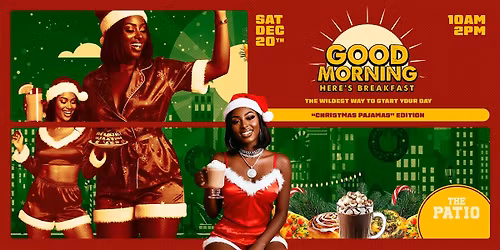 "GOOD MORNING, HERE'S BREAKFAST" CHRISTMAS PAJAMAS EDITION