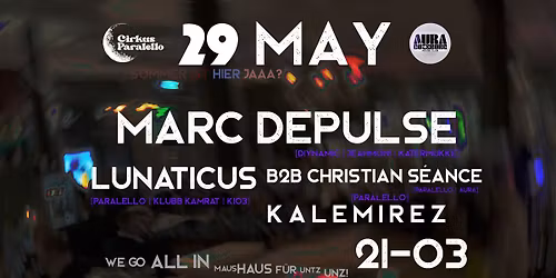 AURA | MARC DEPULSE | PARALELLO | 29 MAY \/ 29 MAJ 