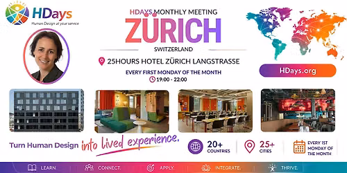 HDays Monthly Meeting in Z\u00fcrich at 25 hours Hotel Langstrasse
