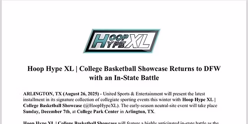 Hoop Hype XL at College Park Center