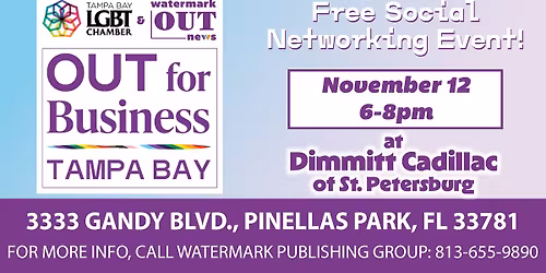 OUT FOR BUSINESS Tampa Bay - November mixer 