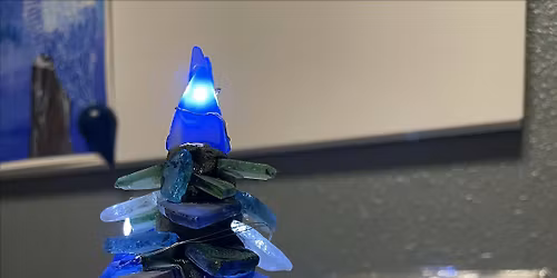 Blue See glass Christmas Tree