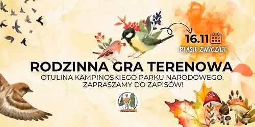 Rodzinna gra terenowa Ptasie Zwyczaje - le\u015bny poranek