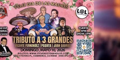 DIA DE LAS MADRES TRIBUTO A 3 GRANDES