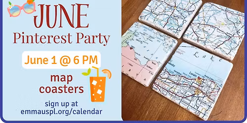 Pinterest Party: Map Coasters