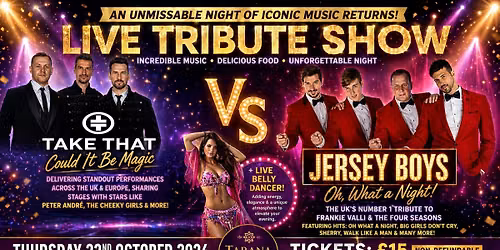 Take That & Jersey Boys Tribute at Tarana Turners Hill