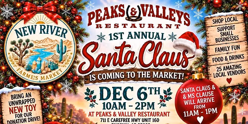 NRFM @ Peaks & Valley Santa Claus is coming to the Market!!!