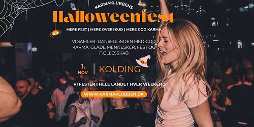 KOLDING \u2022 Karmaklubben \/\/ Halloweenfest \u2022 L\u00f8rdag 1. november