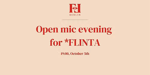 Open Mic Evening for *FLINTA