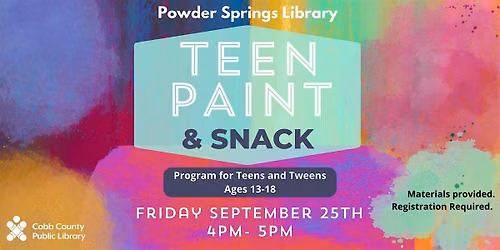 Teen Paint and Snack