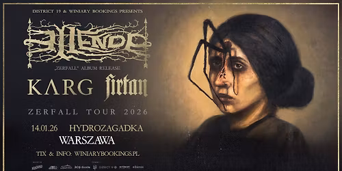 ELLENDE + Karg, Firtan \/ 14.01.26 \/ Hydrozagadka, Warszawa