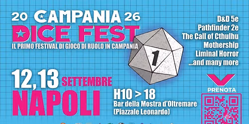 DICE FEST 2026 | Il 1° Festival di Gioco di Ruolo in Campania