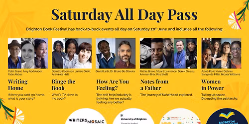 Saturday All Day Brighton Book Festival PASS