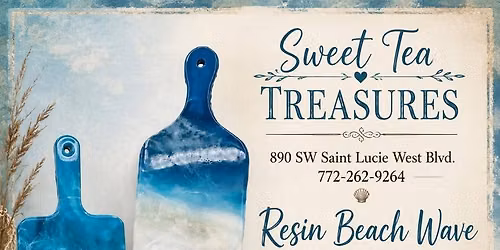 Resin Beach Wave Cutting Board 