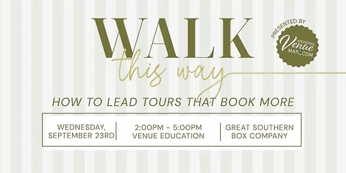 WVM Venue-Only Education: Walk This Way hosted by Wedding Venue Map