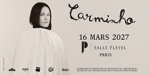 Carminho • Salle Pleyel Paris • 16 mars 2027 — Salle Pleyel