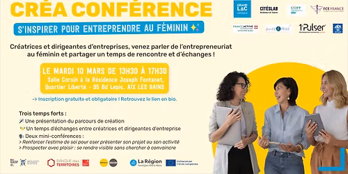 Cr\u00e9a Conf\u00e9rence : S'inspirer pour entreprendre au F\u00e9minin